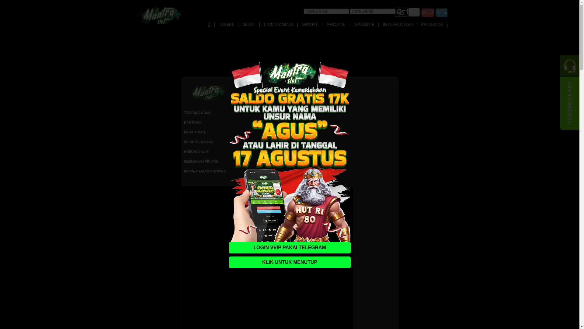 website screenshot of https://mantraslot-web.site/