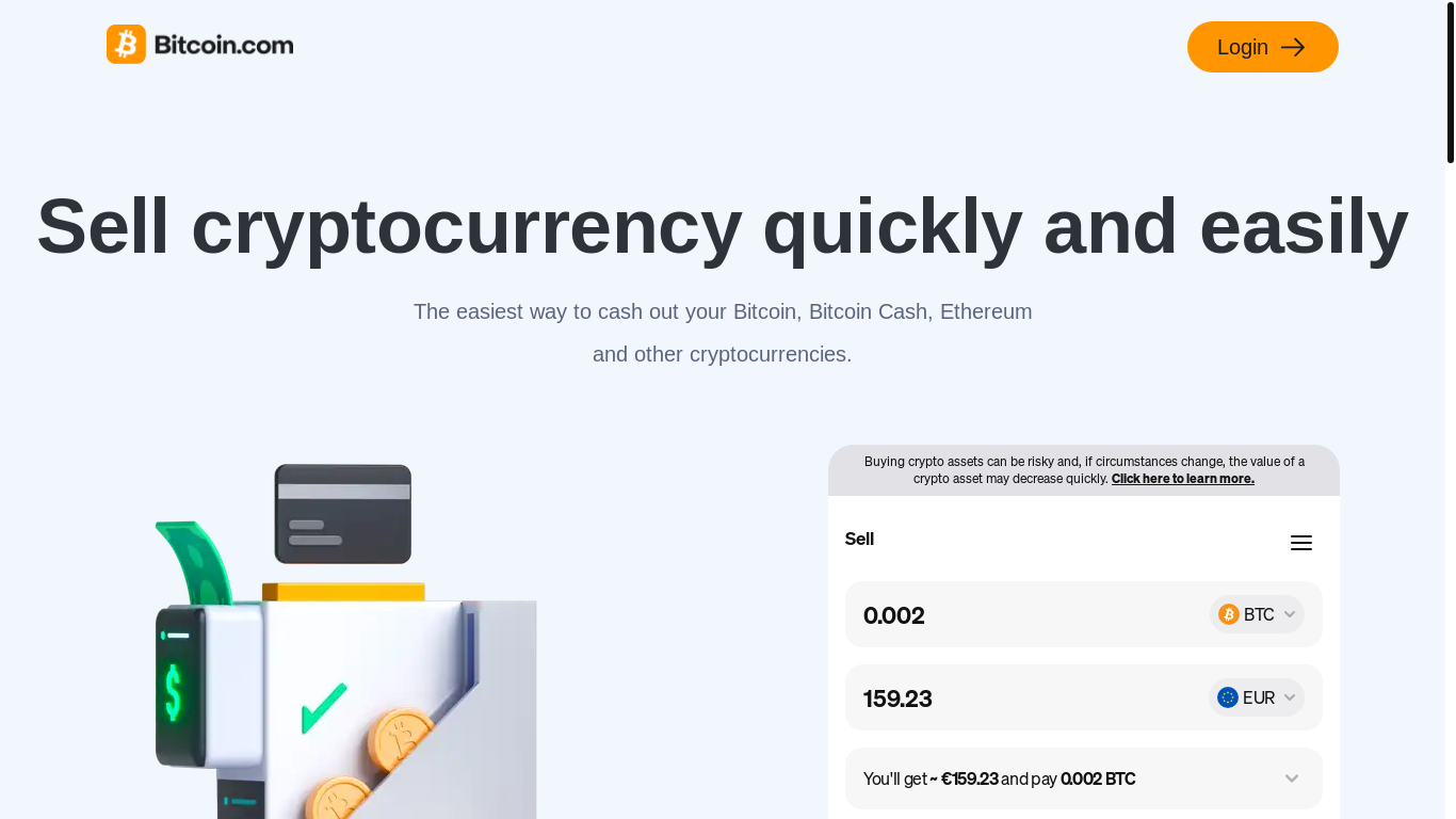 website screenshot of https://sell-bitcoin-com.pages.dev/