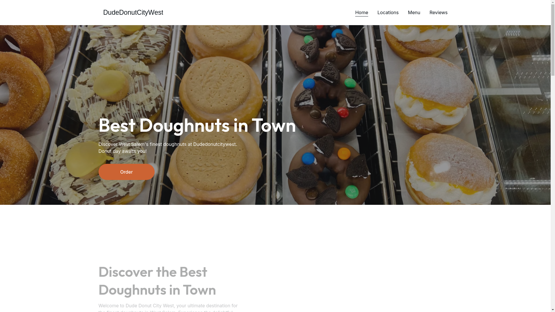 website screenshot of https://dudedonutcitywestsalem.com/