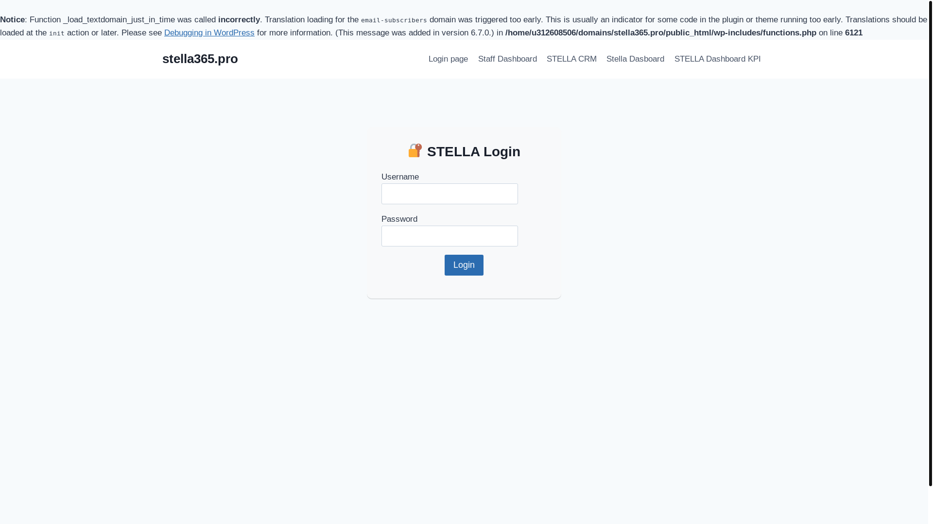 website screenshot of https://stella365.pro/