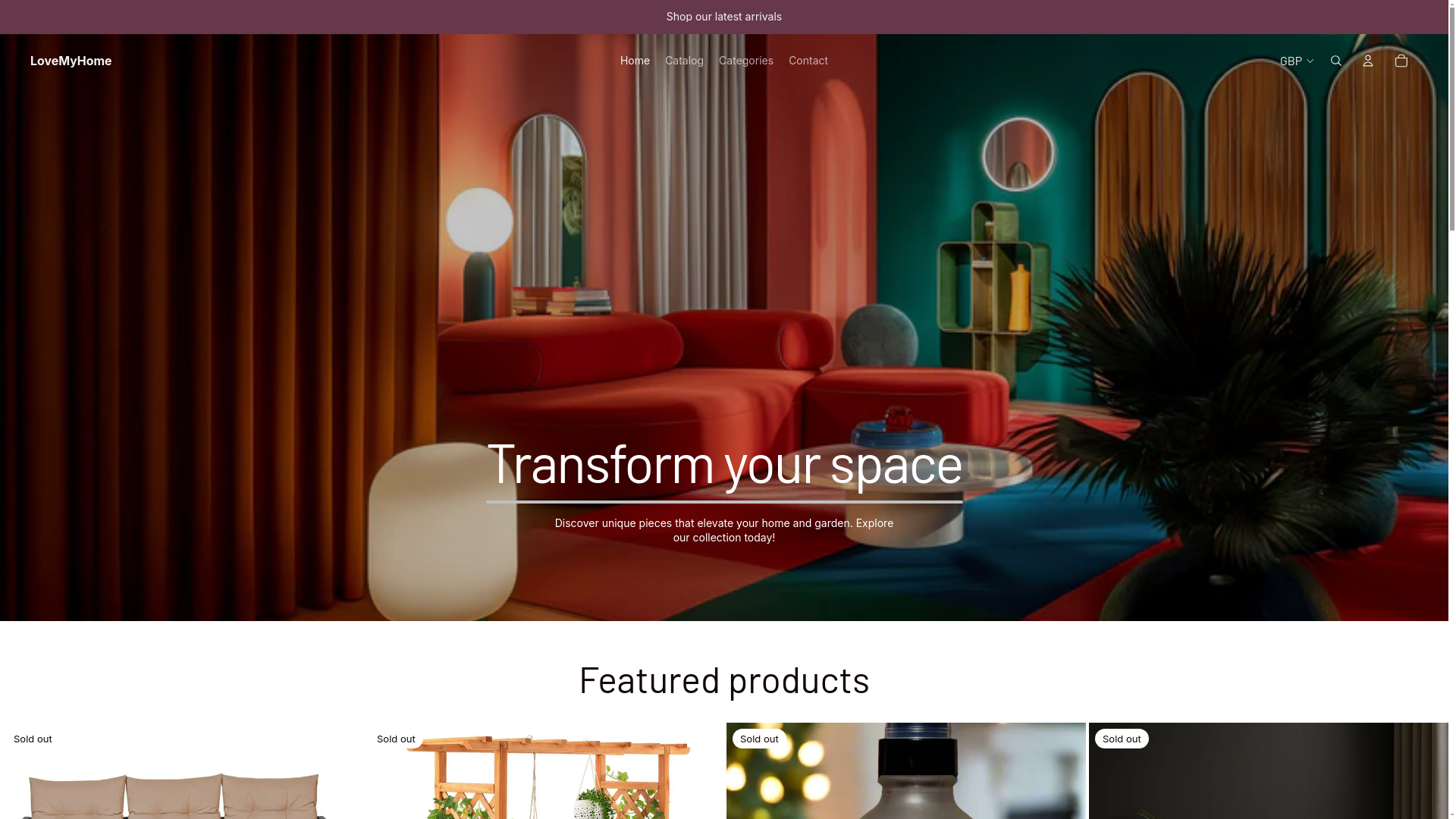 website screenshot of https://gadgetandhome.store/