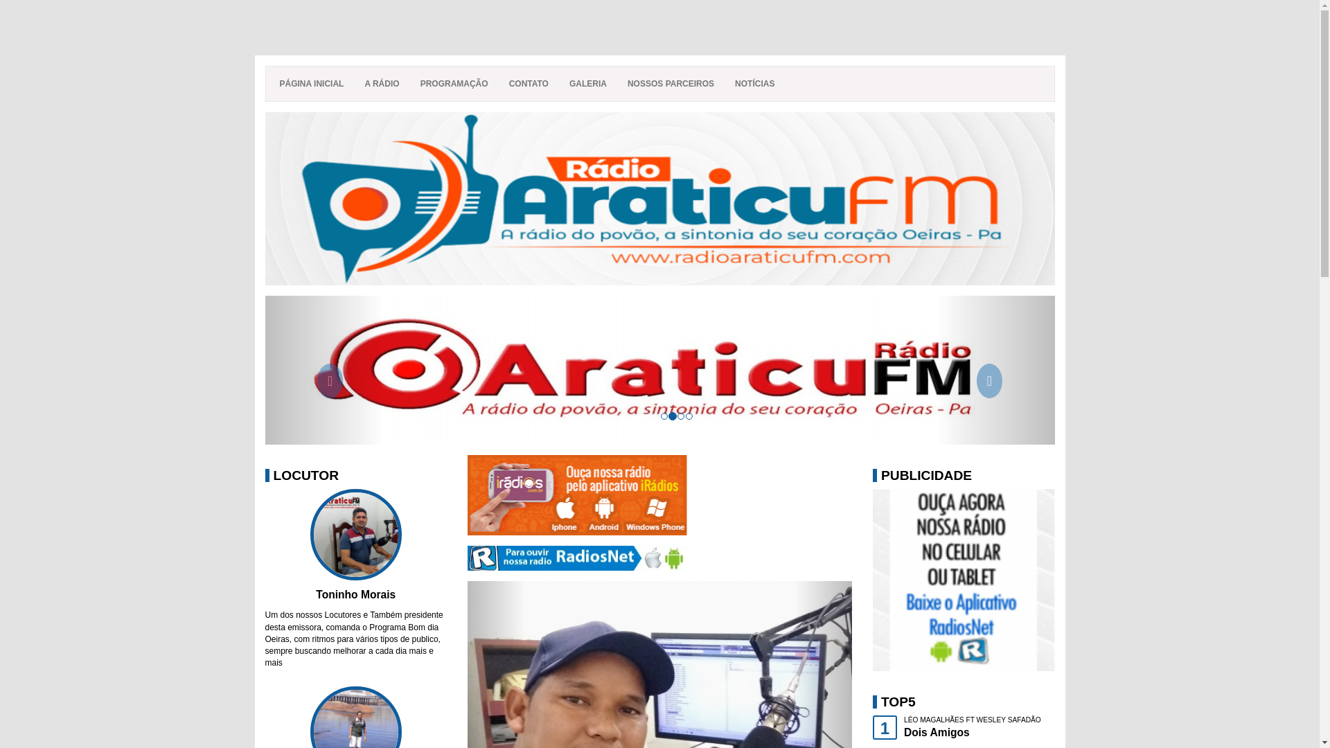 website screenshot of https://webradioaraticu.com/