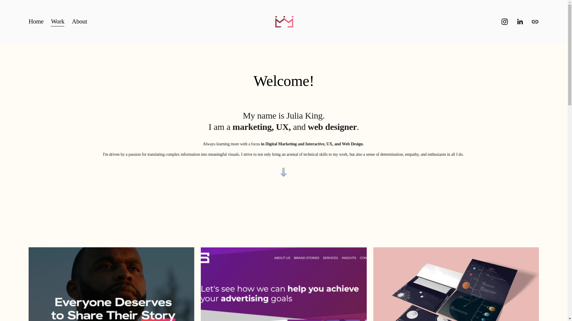website screenshot of https://juliaeking.space/