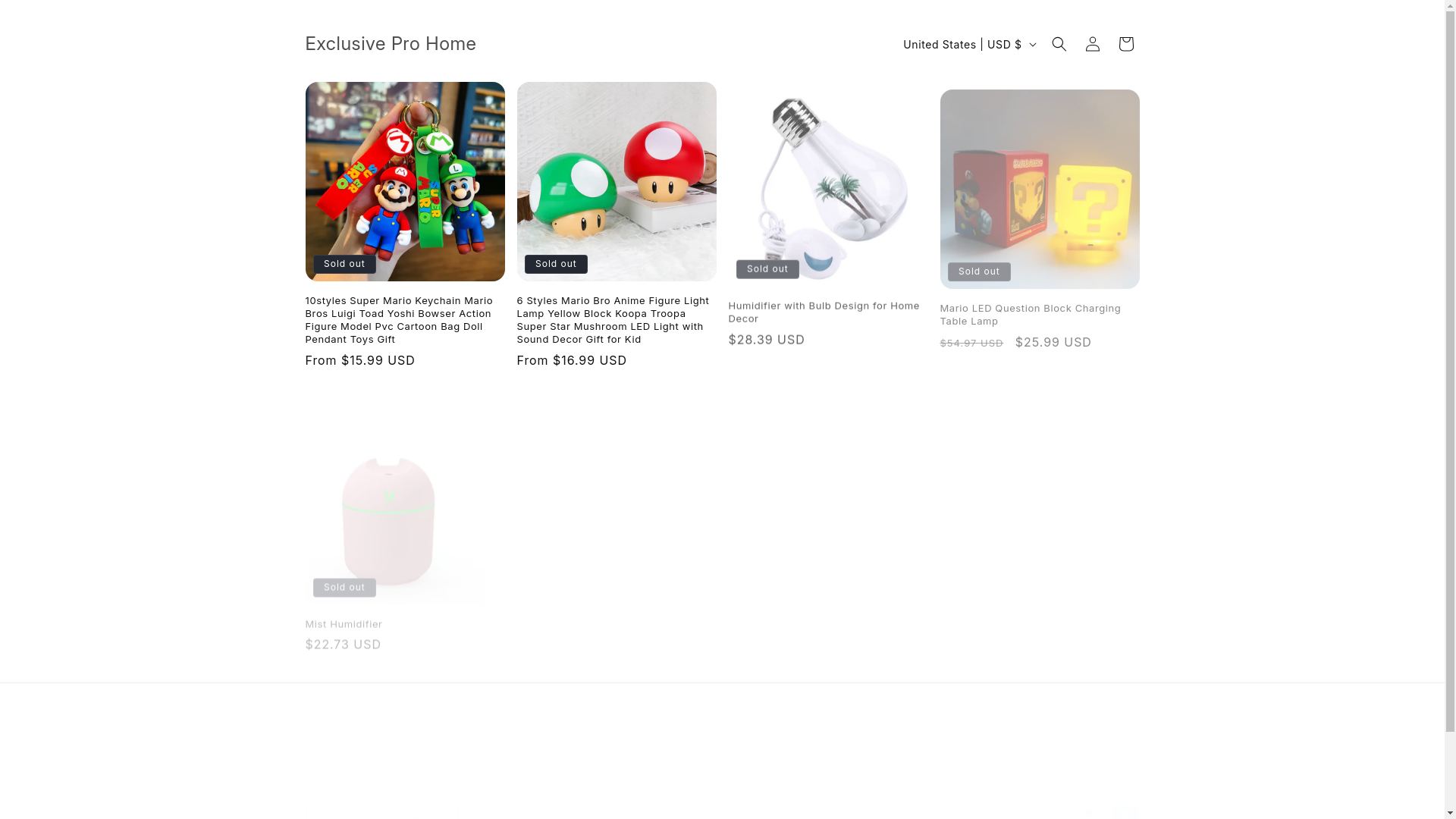 website screenshot of https://exclusiveprohome.com/
