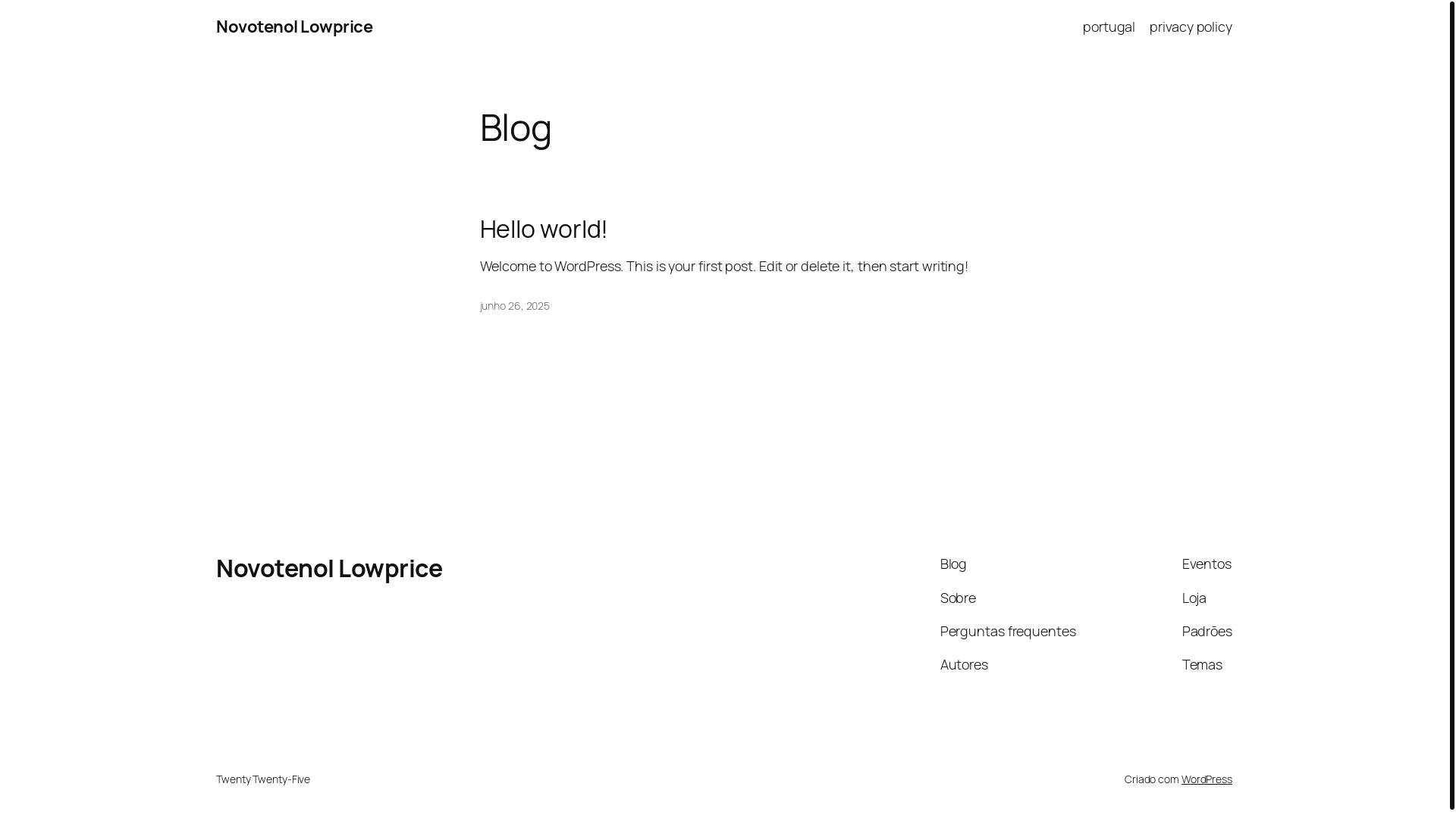 website screenshot of https://novotenollowprice.shop/