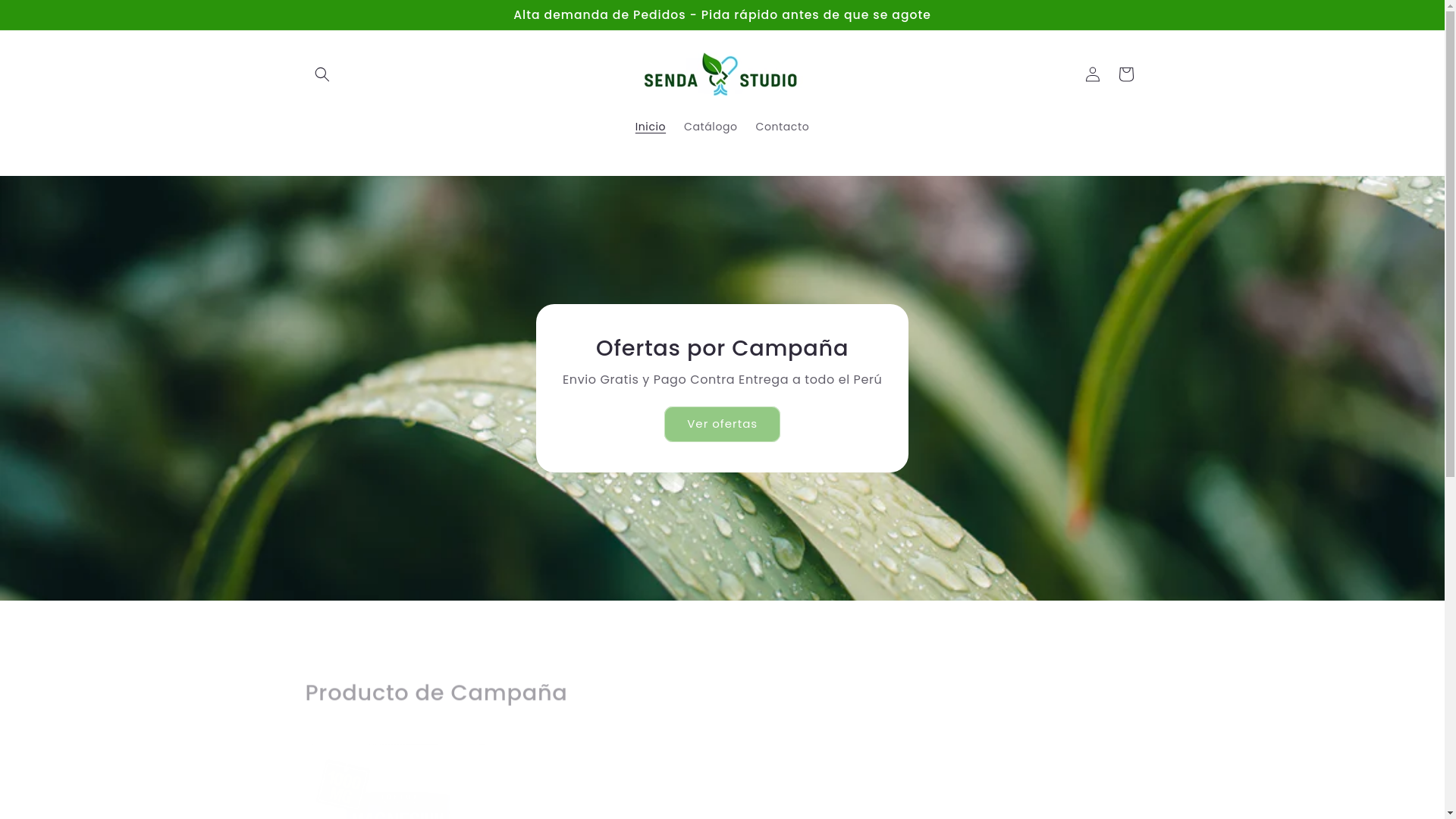 website screenshot of https://sendanaturastudio.com/