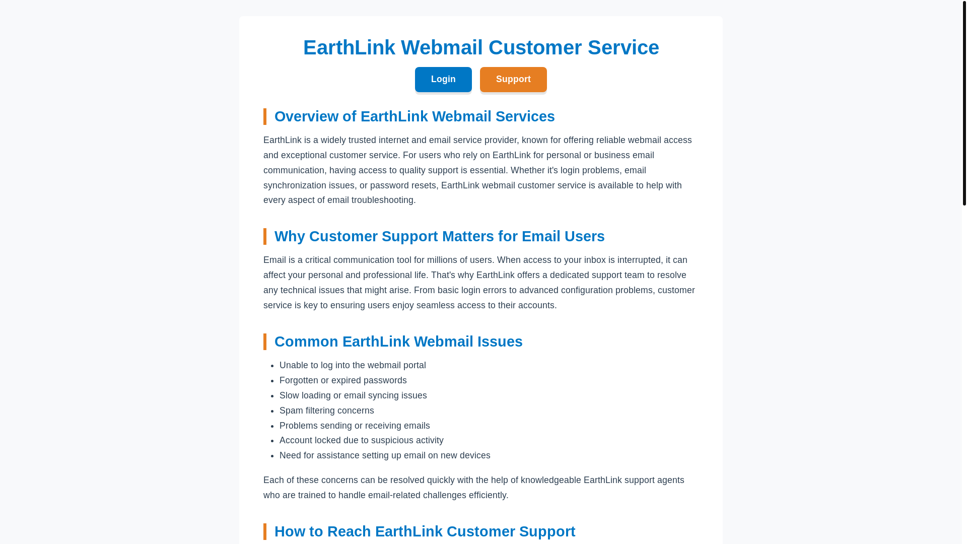 website screenshot of https://earthlink-webmail-customer-services.pages.dev/