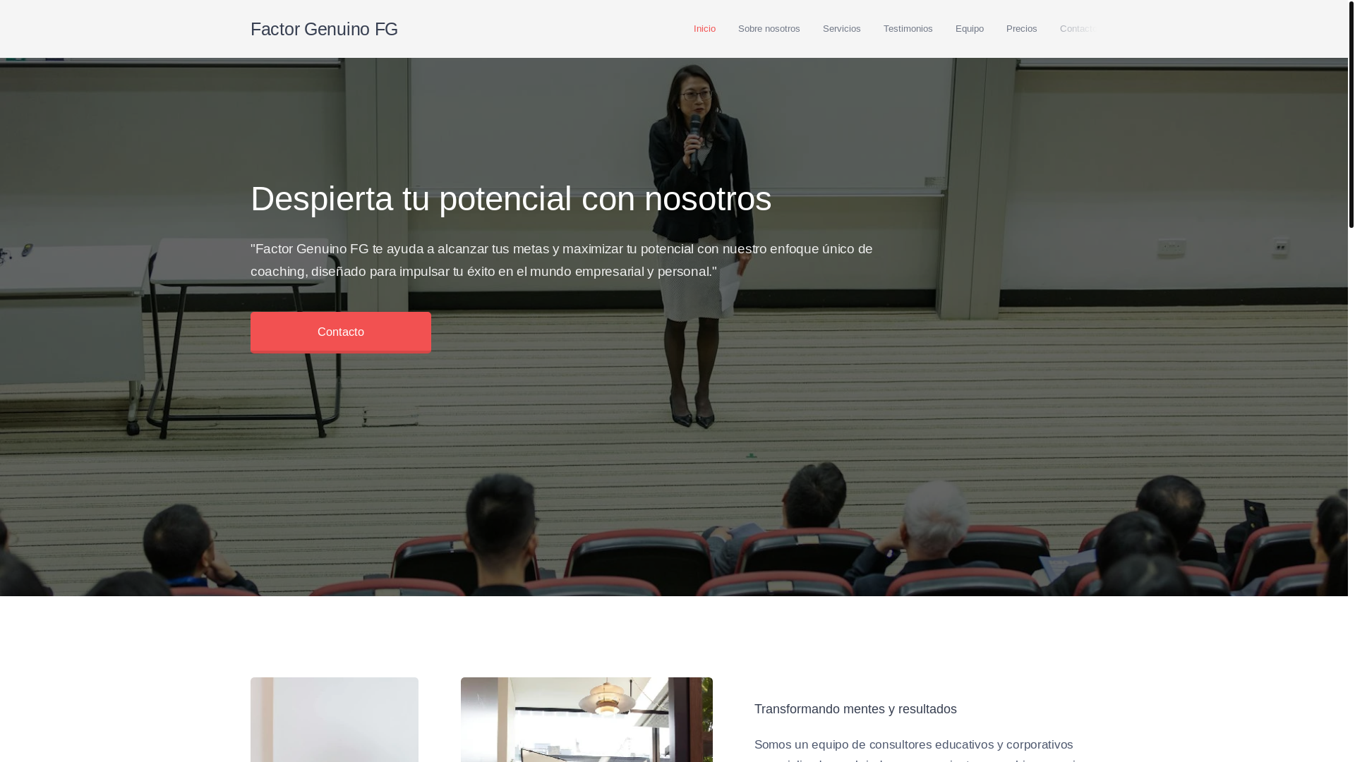 website screenshot of https://factorgenuinofg.com/