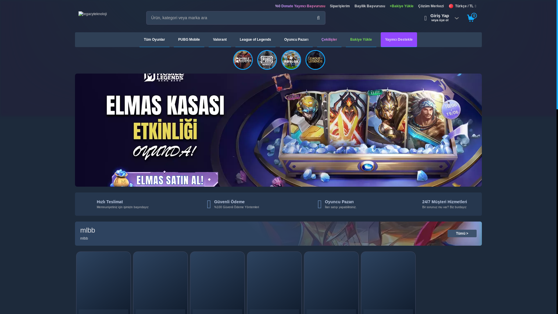 website screenshot of https://legacyteknoloji.com/