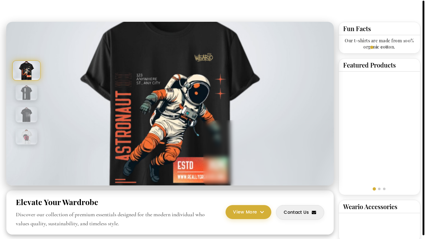 website screenshot of https://weariostore.pages.dev/