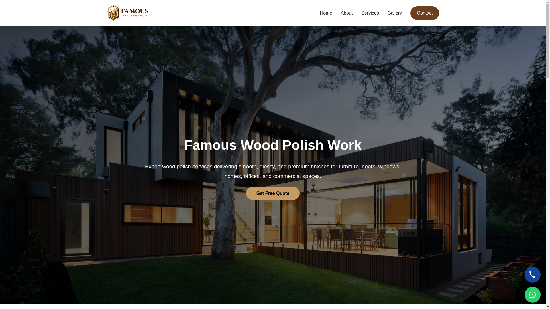 website screenshot of https://famouswoodpolish.in/