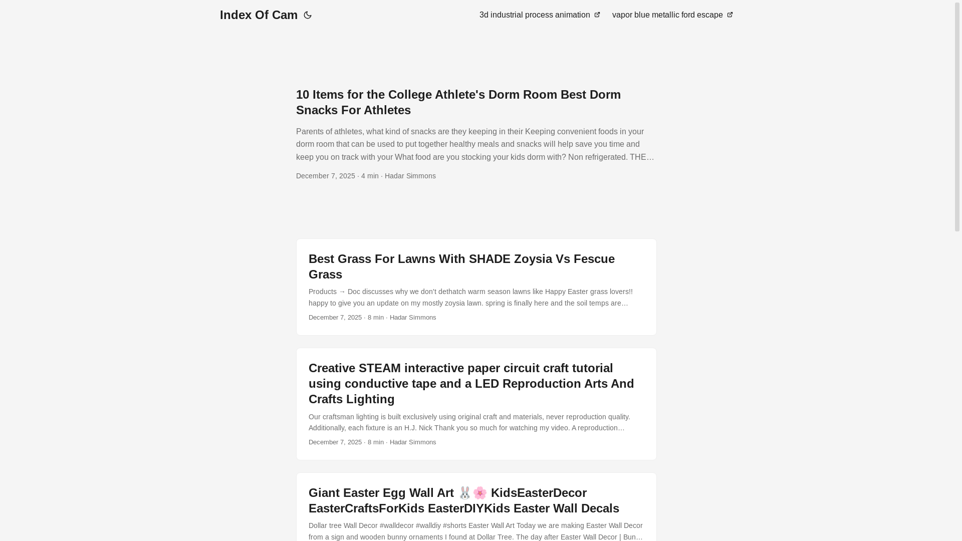 website screenshot of https://indexofcam.pages.dev/