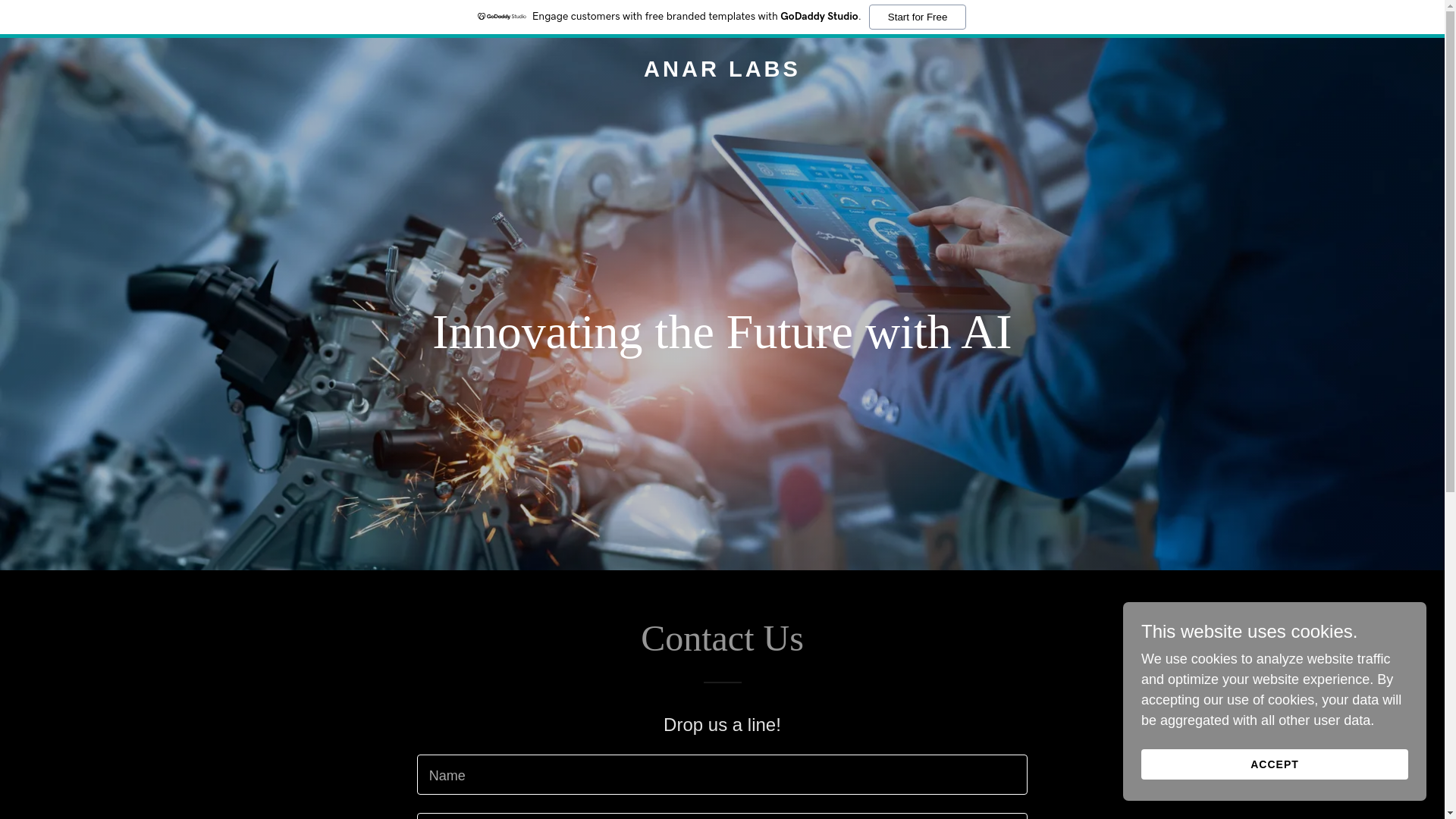 website screenshot of https://anarlabs.ai/