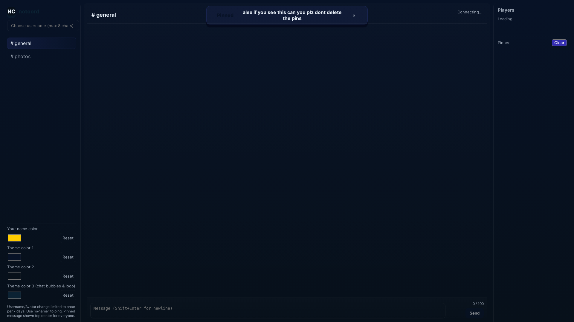 website screenshot of https://notcordz.pages.dev/