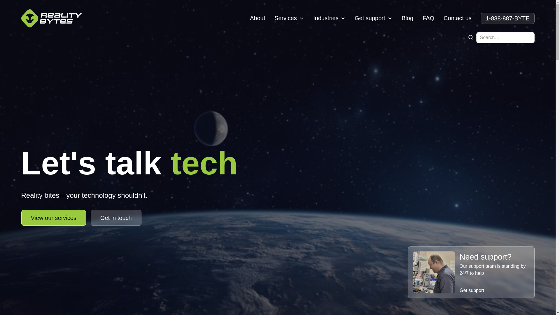 website screenshot of https://www.realitybytes.ca/