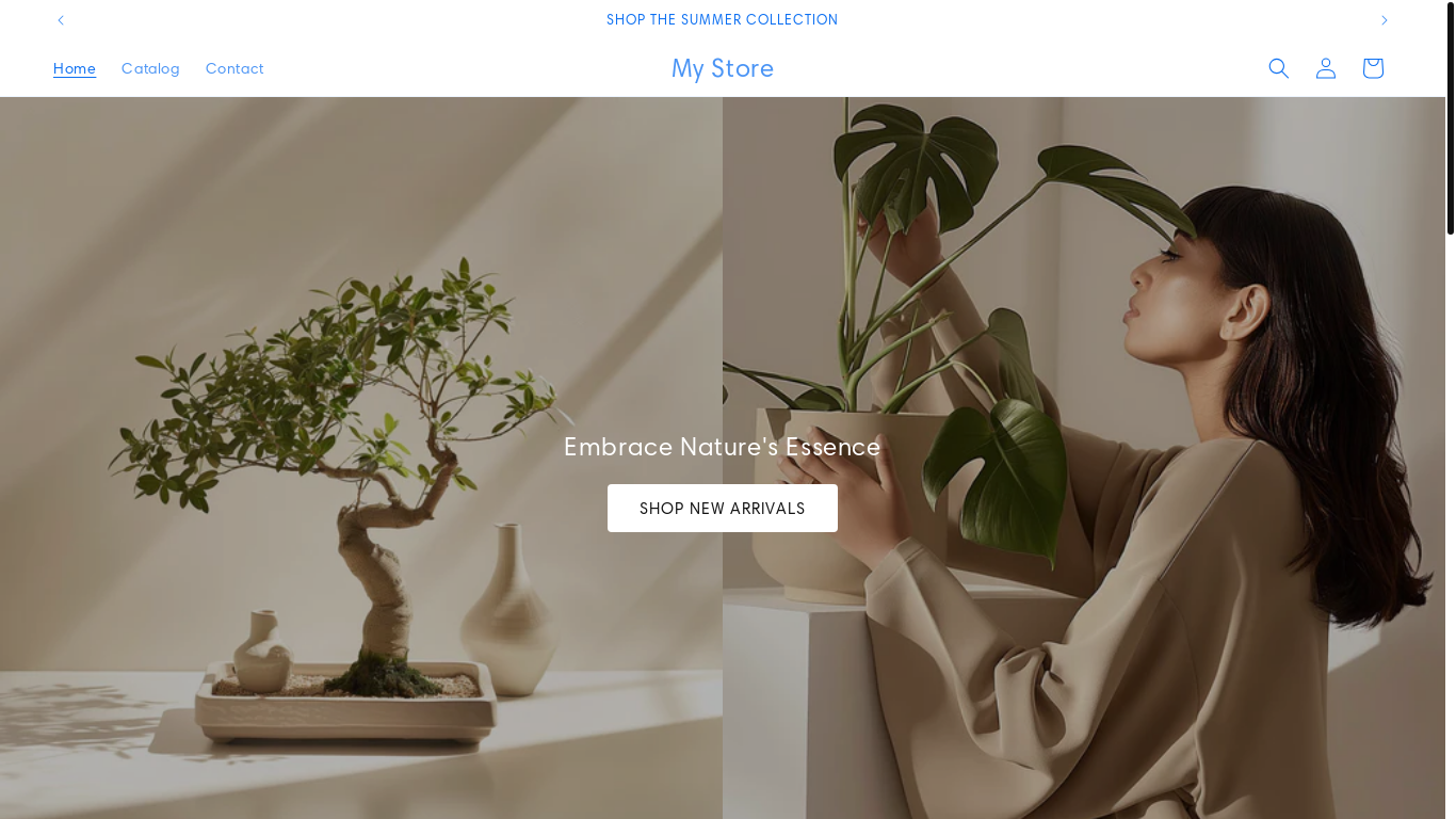 website screenshot of https://atpeacewithnature.store/