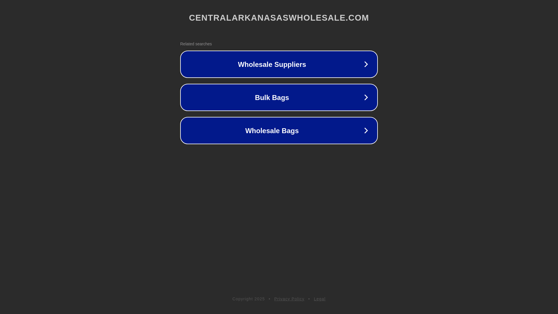 website screenshot of https://centralarkanasaswholesale.com/