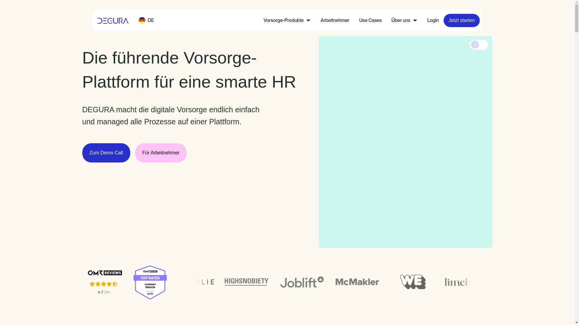 website screenshot of https://degura-digital.com/