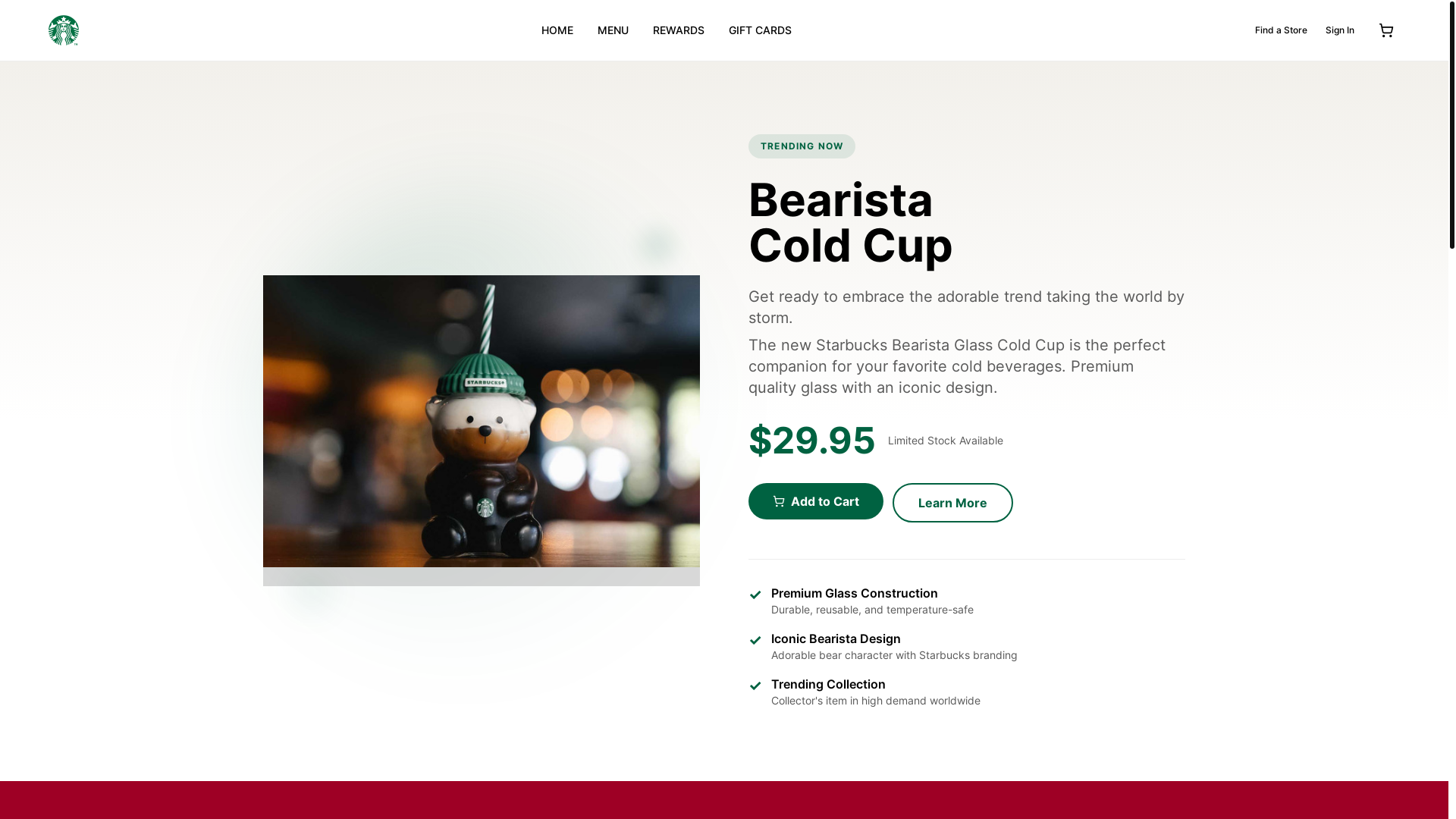 website screenshot of https://bearista.cafe/