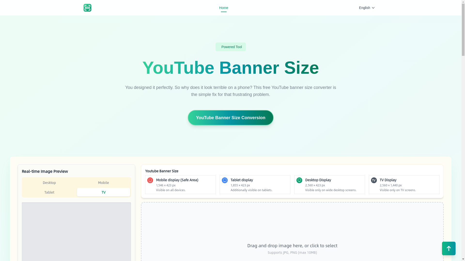 website screenshot of https://bannersize.online/