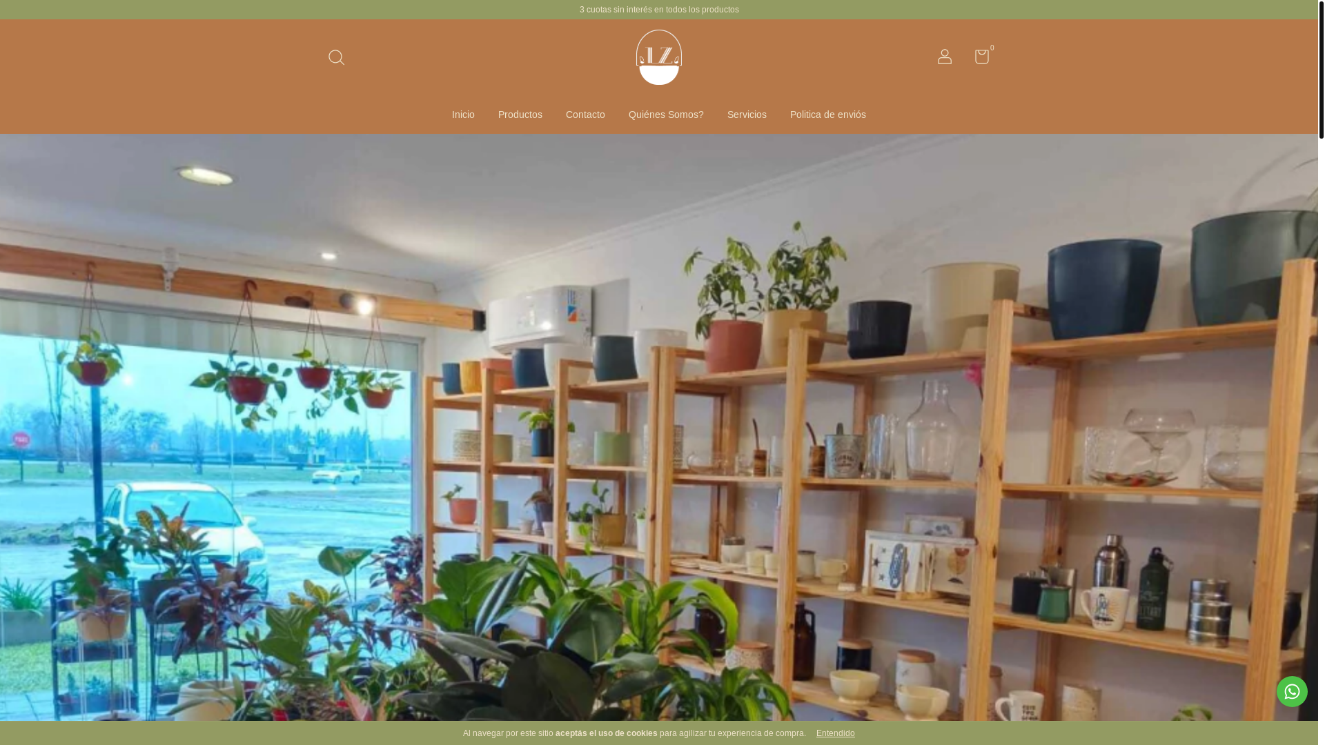 website screenshot of https://lzalmacen.com.ar/