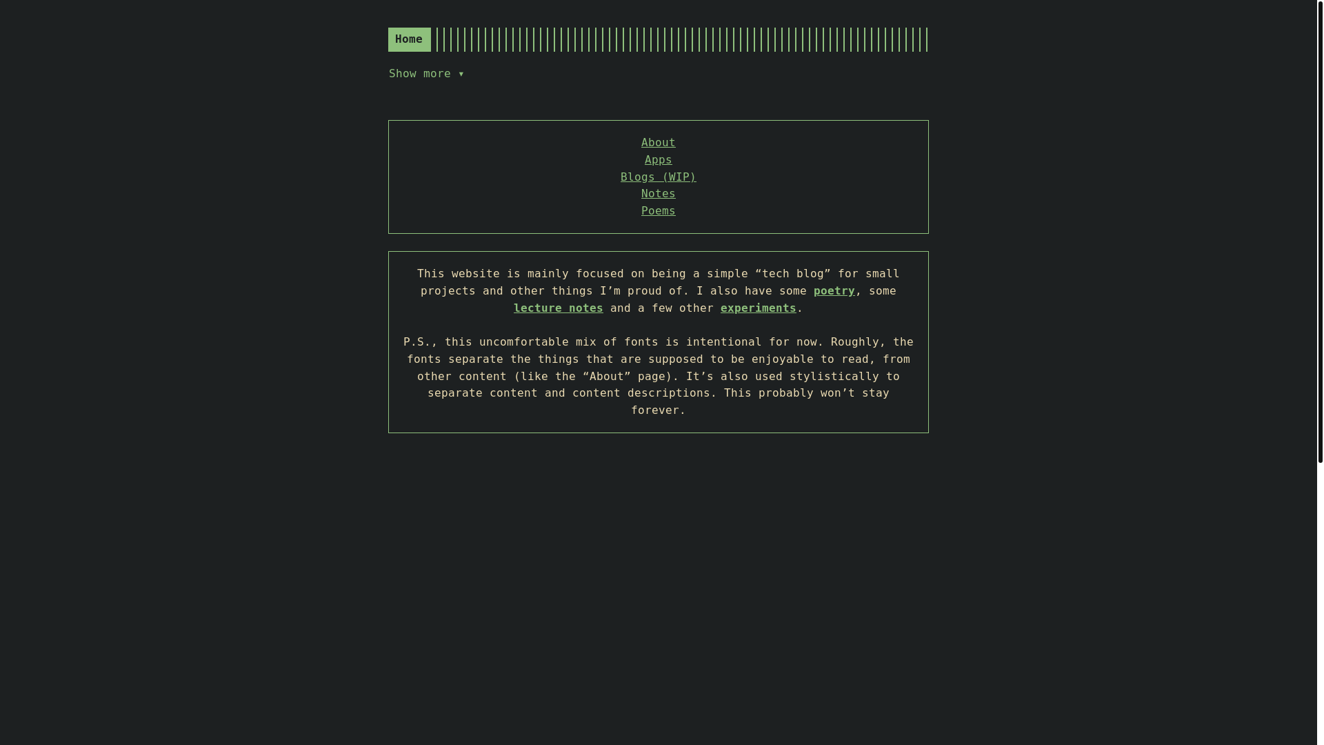 website screenshot of https://poetry-and-blog.pages.dev/