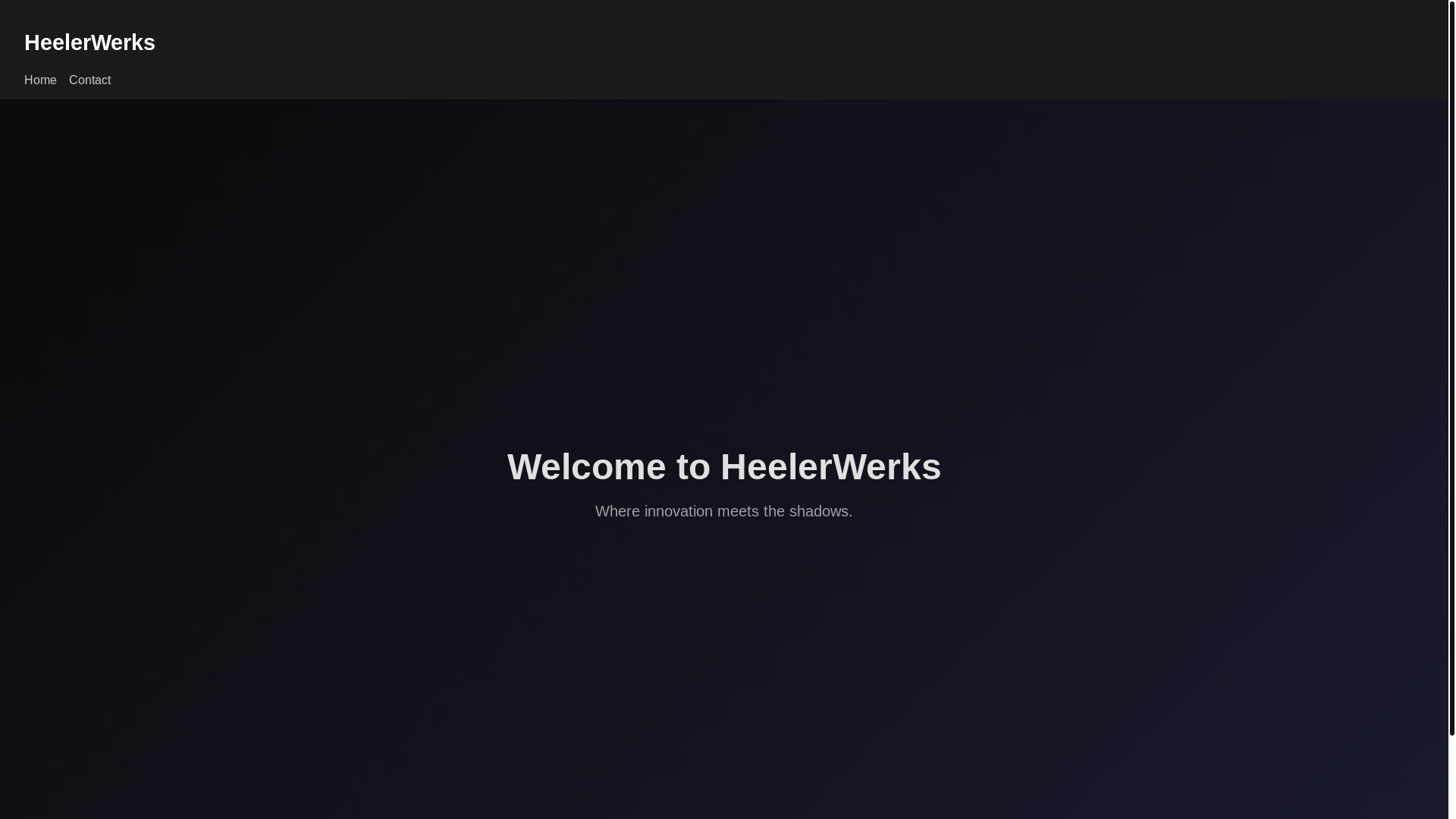 website screenshot of https://heelerwerks.com/