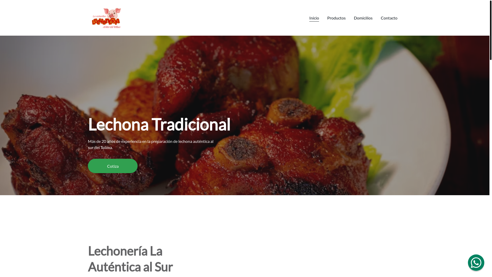 website screenshot of https://xn--autnticasurdeltolima-d2b.com/