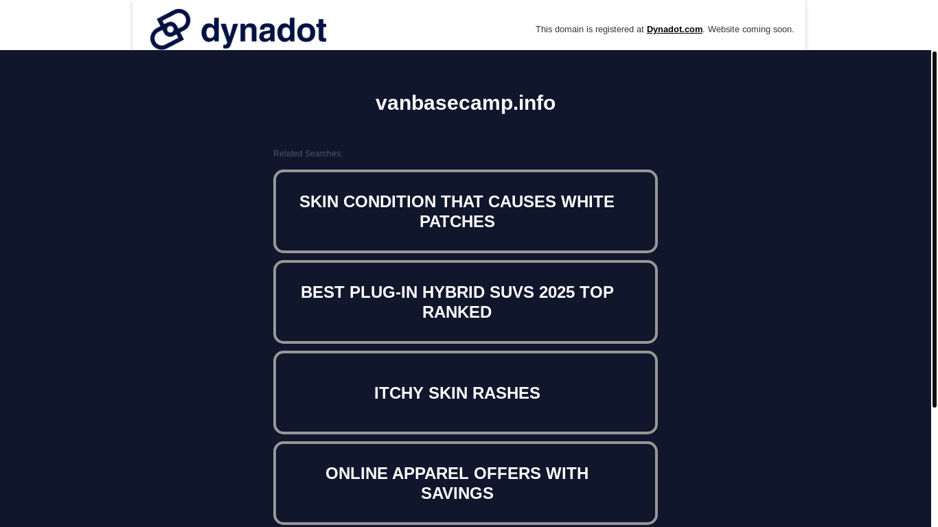 website screenshot of https://vanbasecamp.info/