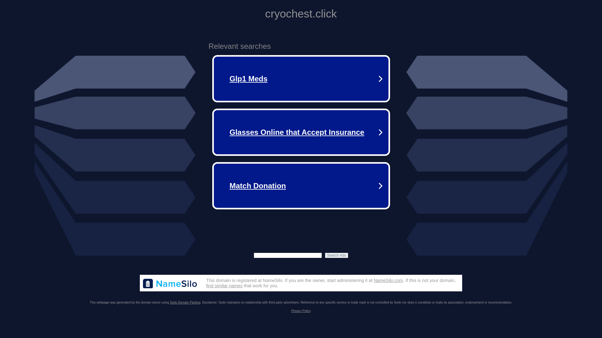 website screenshot of https://cryochest.click/