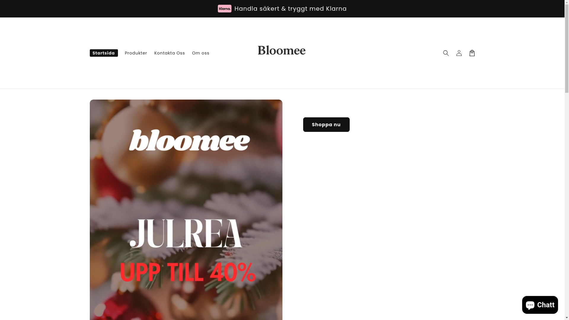 website screenshot of https://bloomee.se/