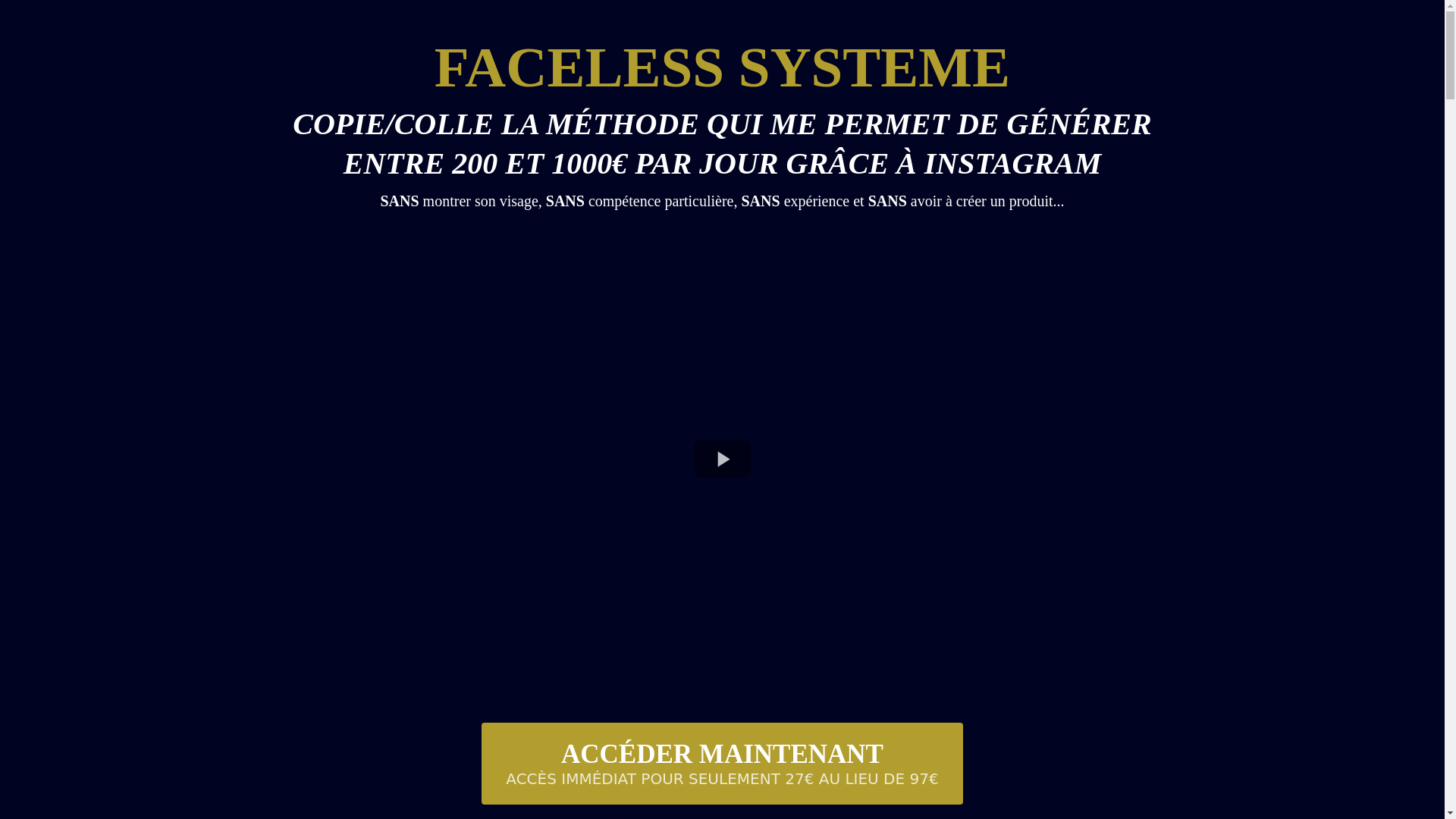 website screenshot of https://facelesssysteme.com/