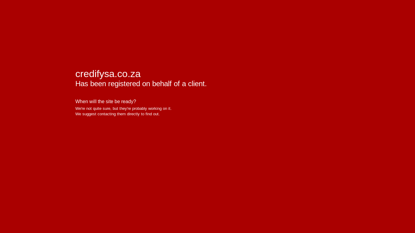 website screenshot of https://credifysa.co.za/