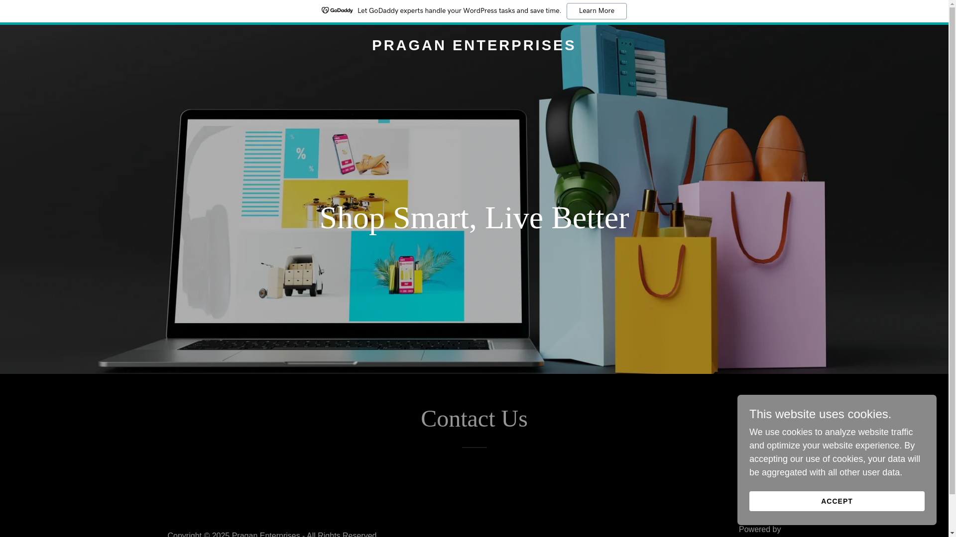 website screenshot of https://praganenterprises.in/