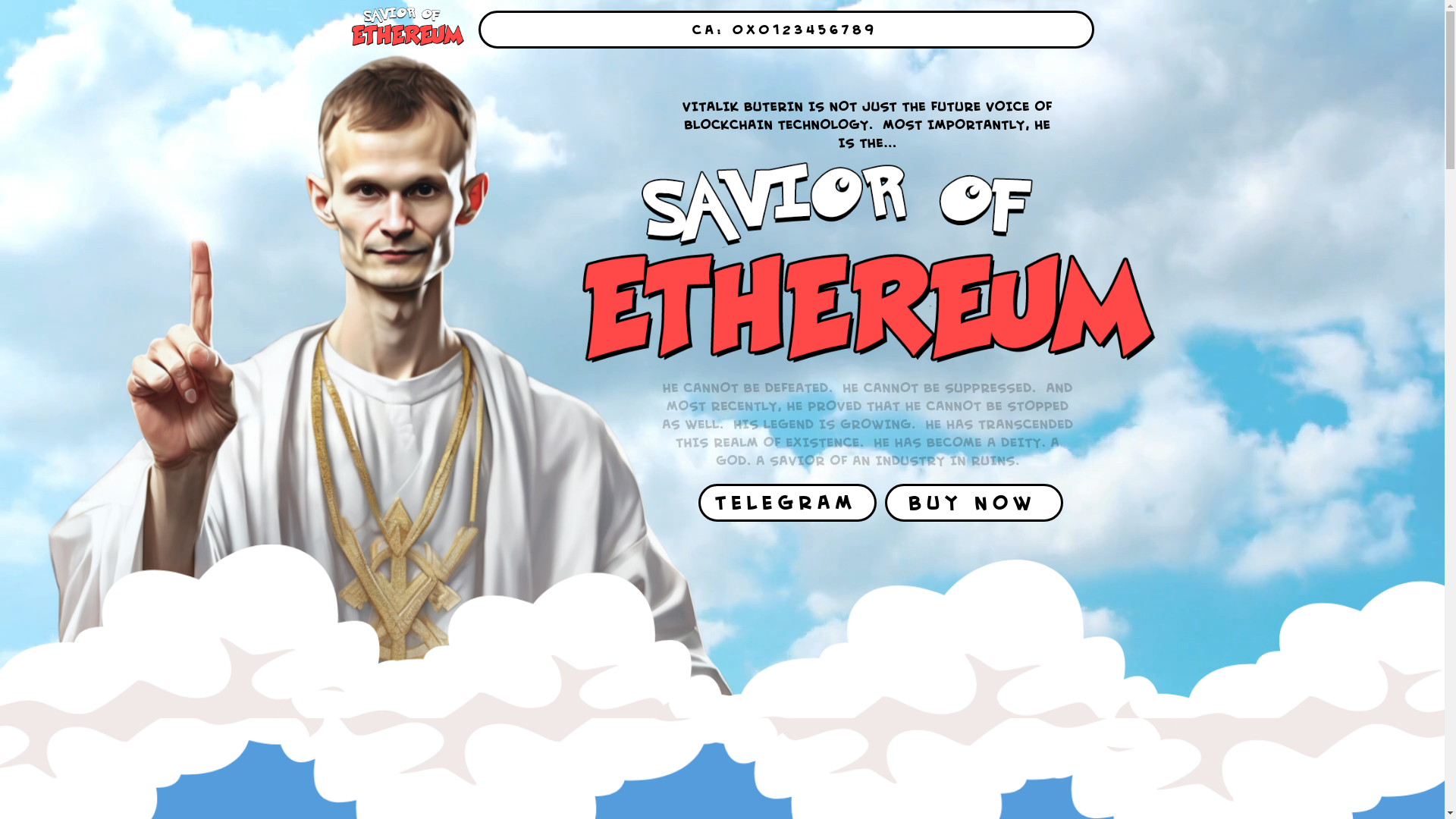 website screenshot of https://saviorofether.xyz/
