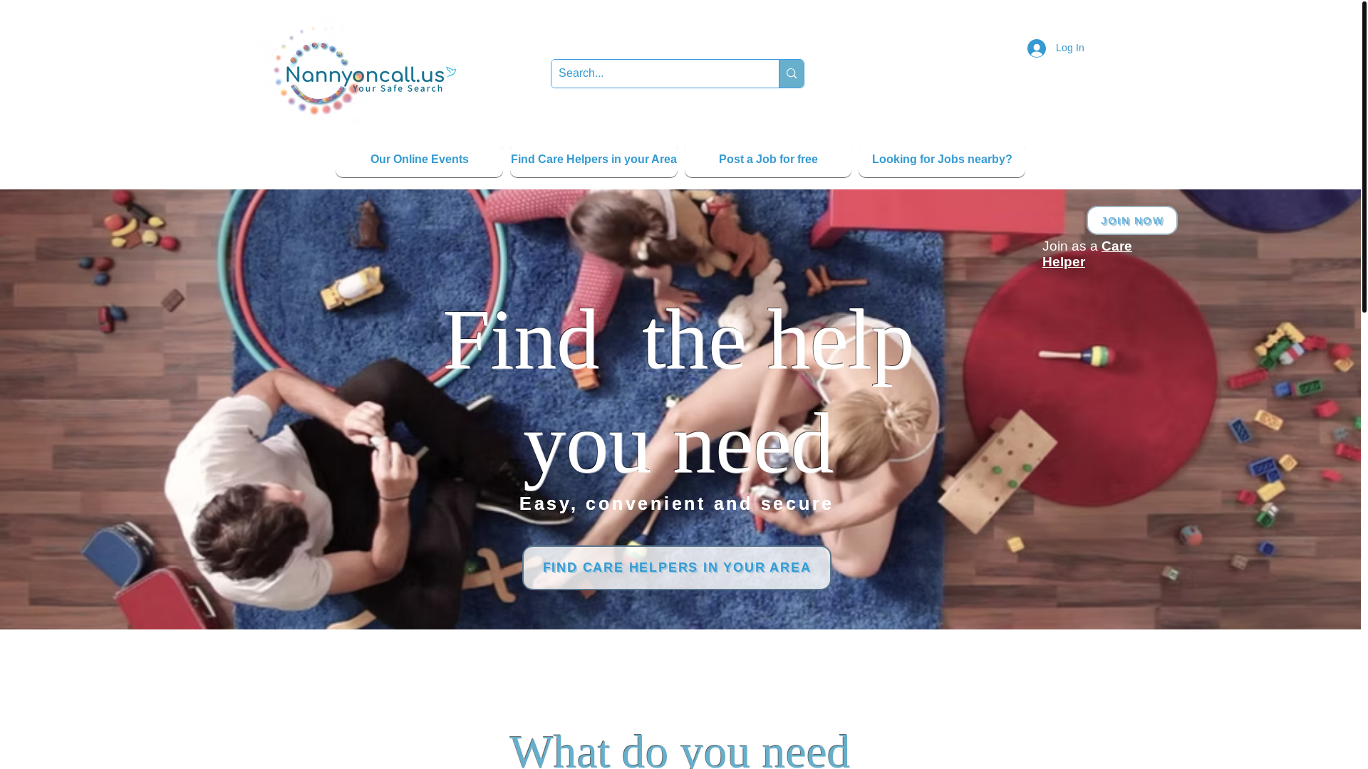 website screenshot of https://nannyoncallusa.com/