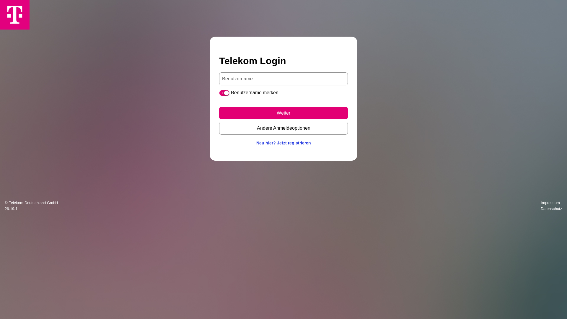 website screenshot of https://telekom-5bd25.web.app/content/login.html