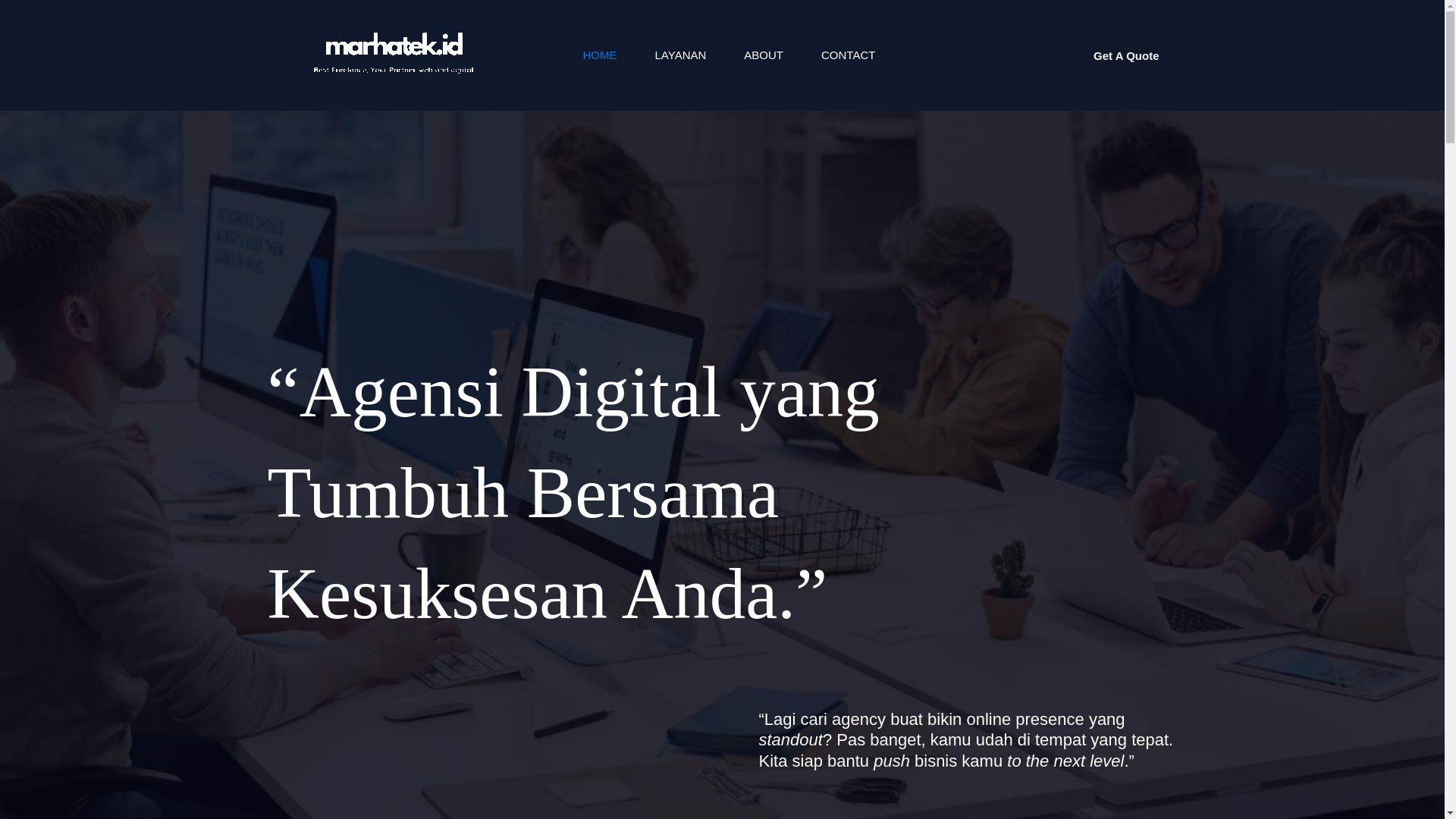 website screenshot of https://marhatek.id/