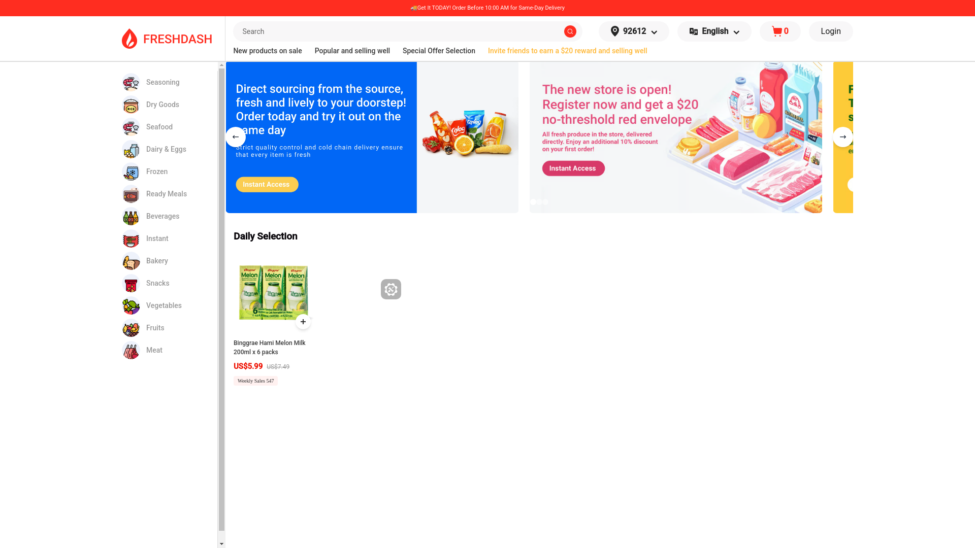 website screenshot of https://freshdash-web.pages.dev/