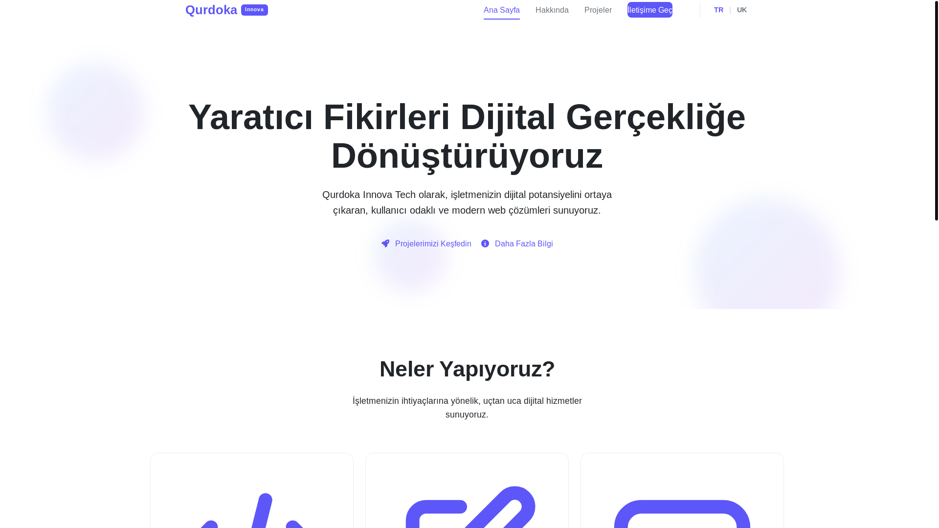 website screenshot of https://qurdokainnovatek.com/