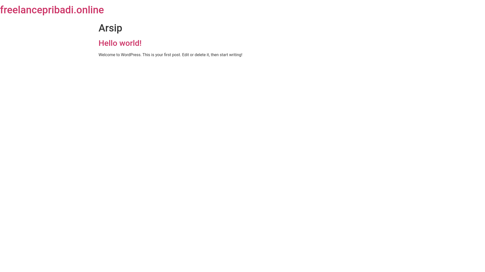 website screenshot of https://freelancepribadi.online/