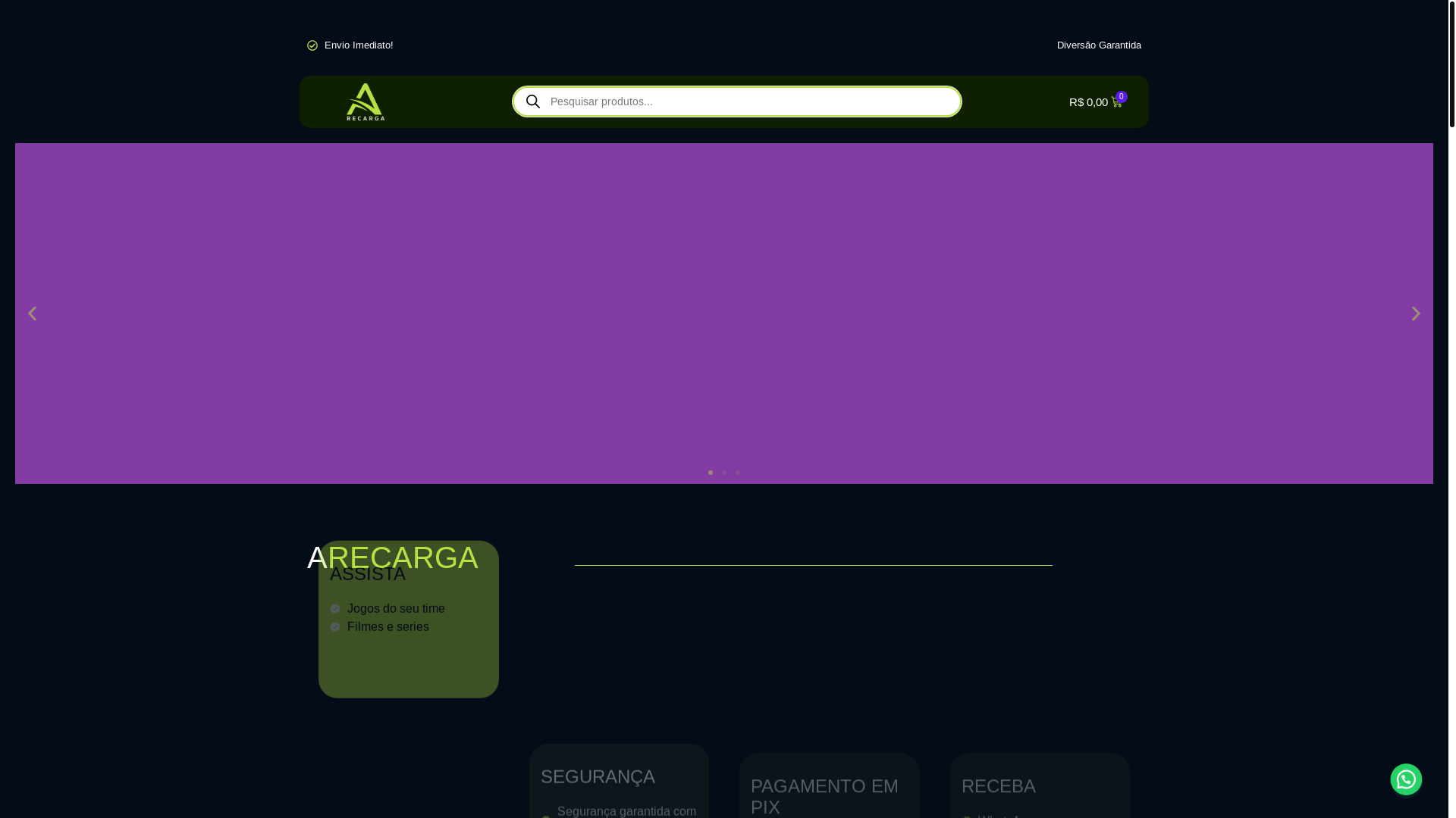 website screenshot of https://arecarga.live/