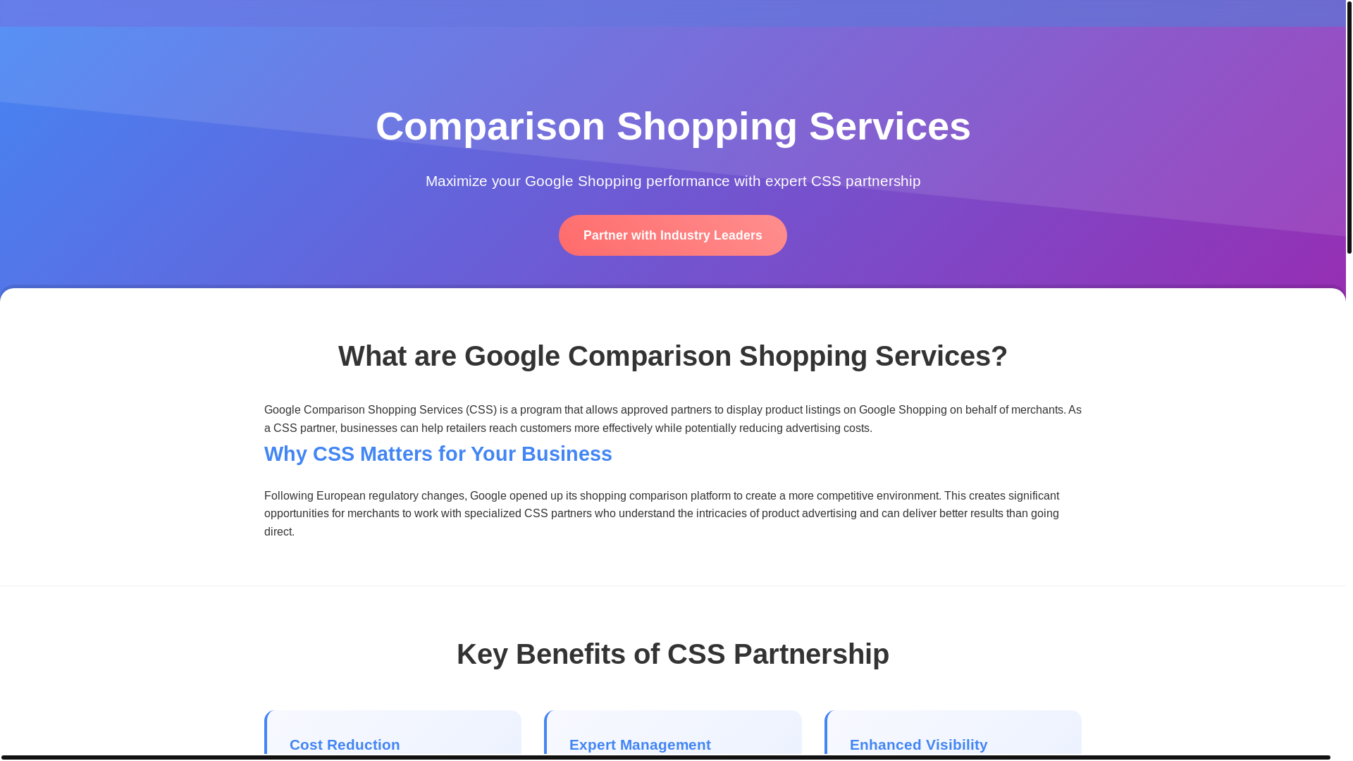website screenshot of https://comparisonshoppingservices.pages.dev/