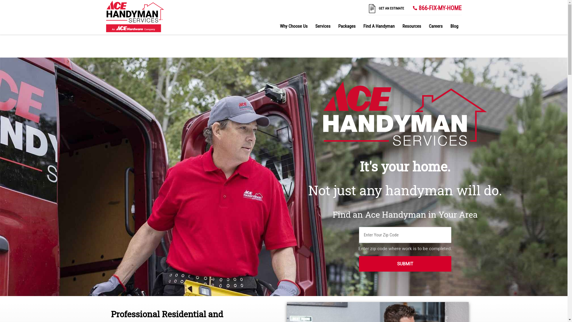 website screenshot of https://myacehandymanoffice.com/