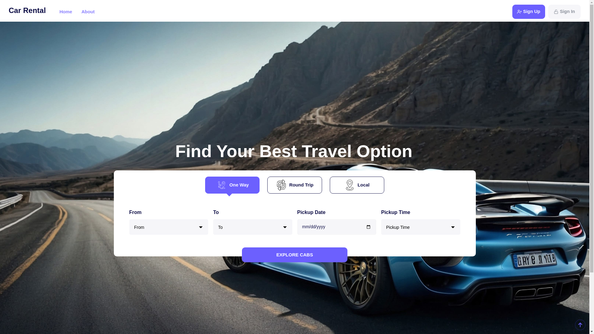 website screenshot of https://carrentalodisha.com