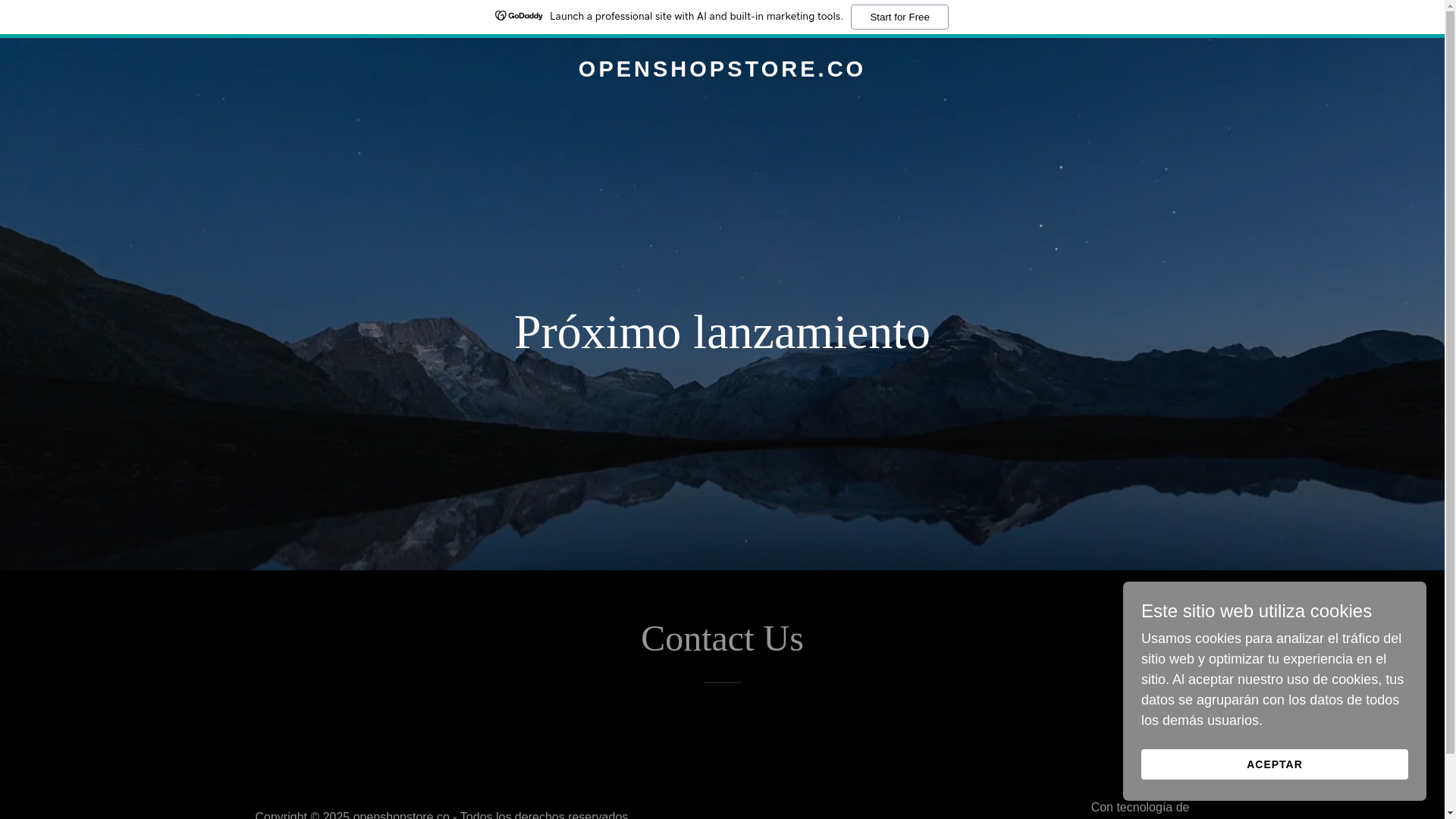website screenshot of https://openshopstore.co/