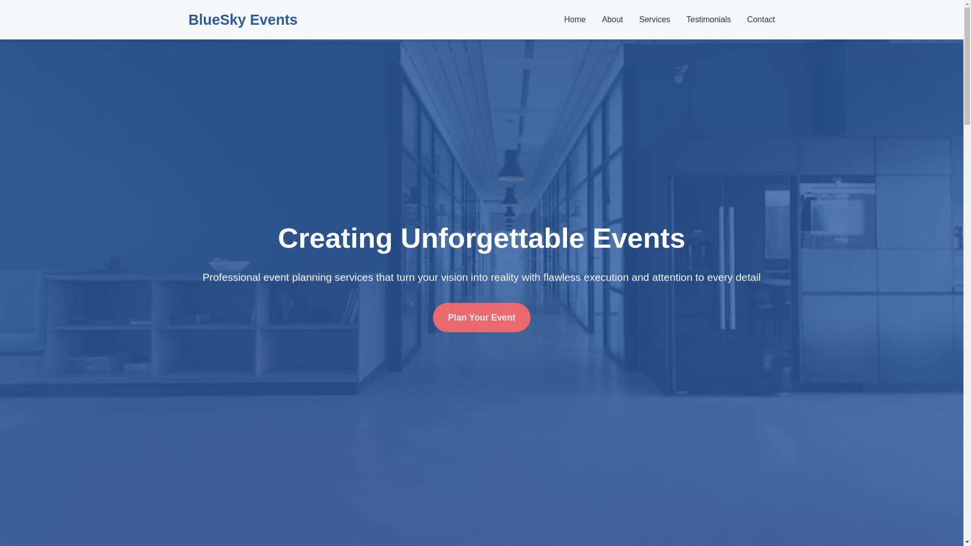 website screenshot of https://eventblueskyplanning.digital/