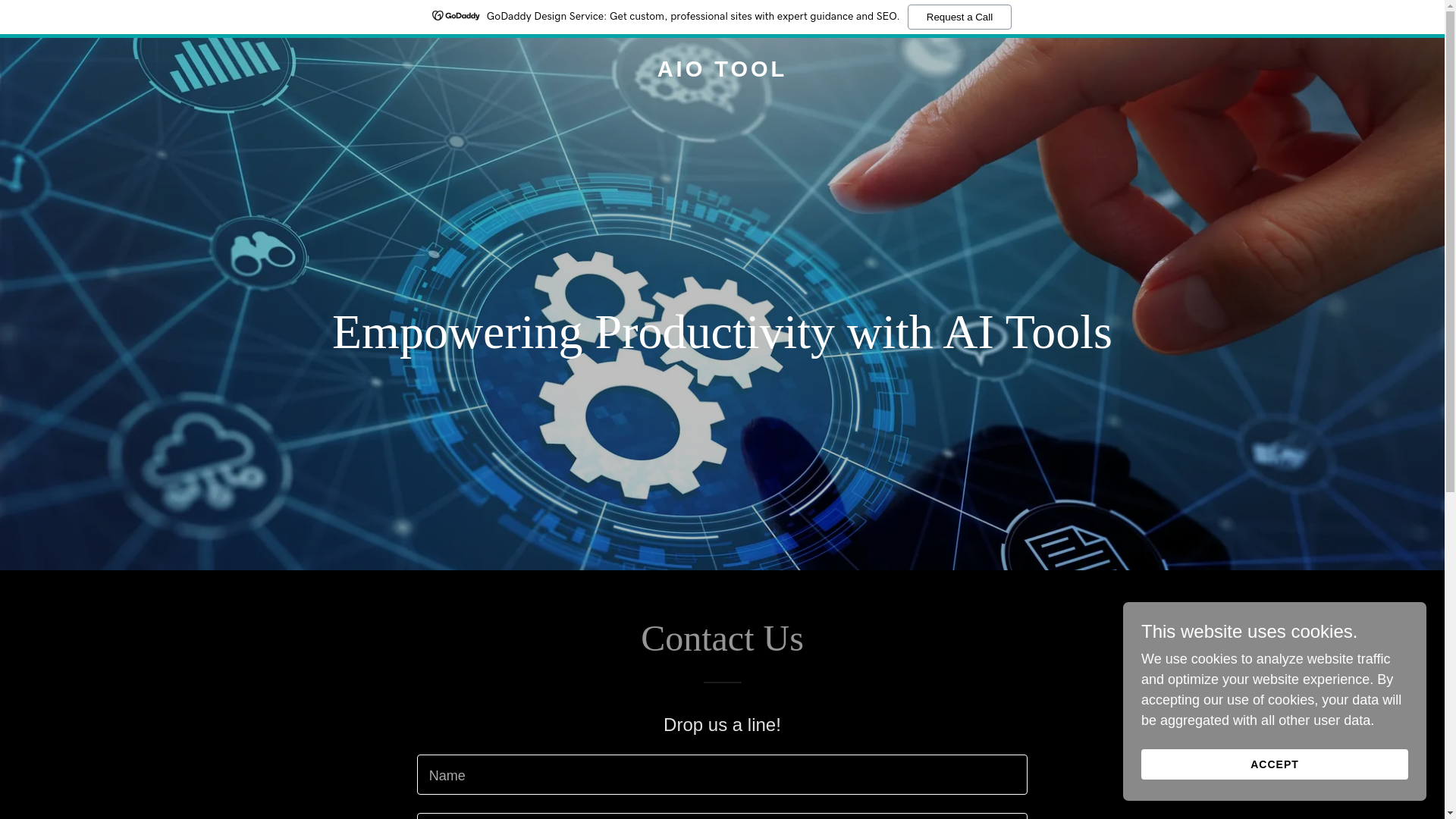 website screenshot of https://theaiotool.com/