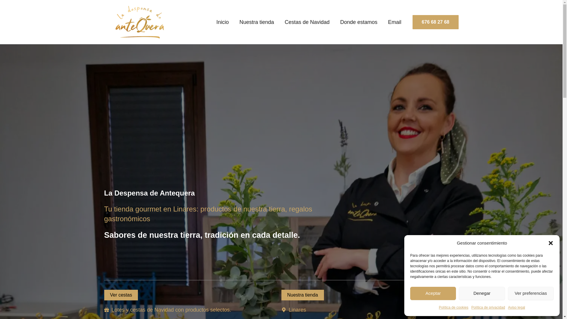 website screenshot of https://ladespensadeantequera.es/