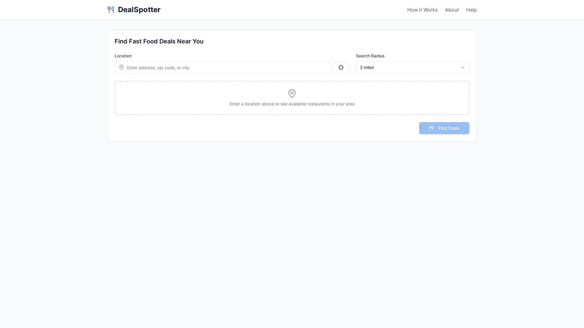 website screenshot of https://findmecheapfood.com/